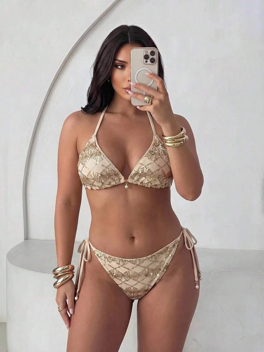DÓŁ OD BIKINI cekiny zdobienia