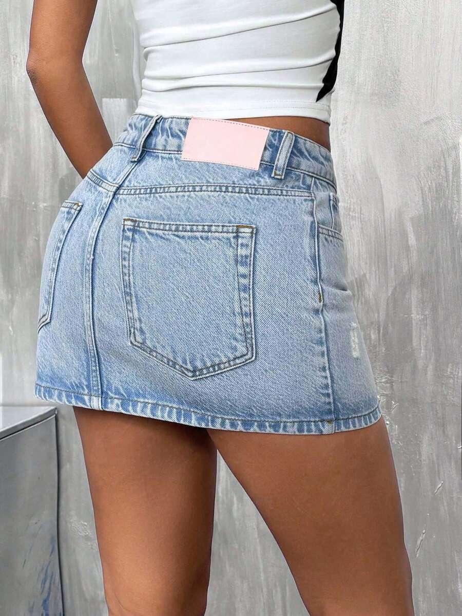 jeanswa mini spódnica