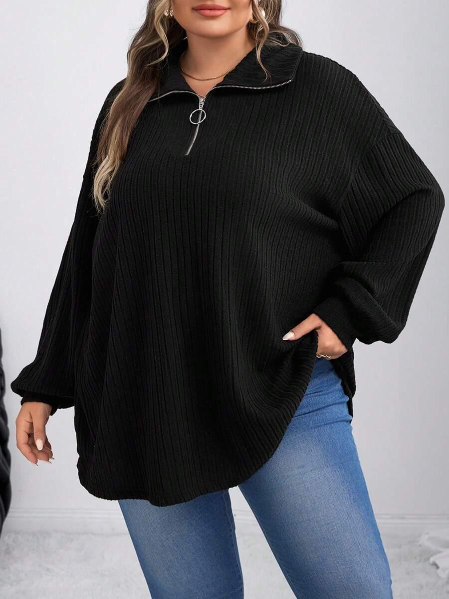 czarny sweter zamek 