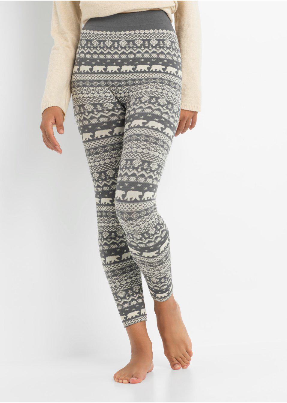 LEGGINSY TERMICZNE WE WZORY