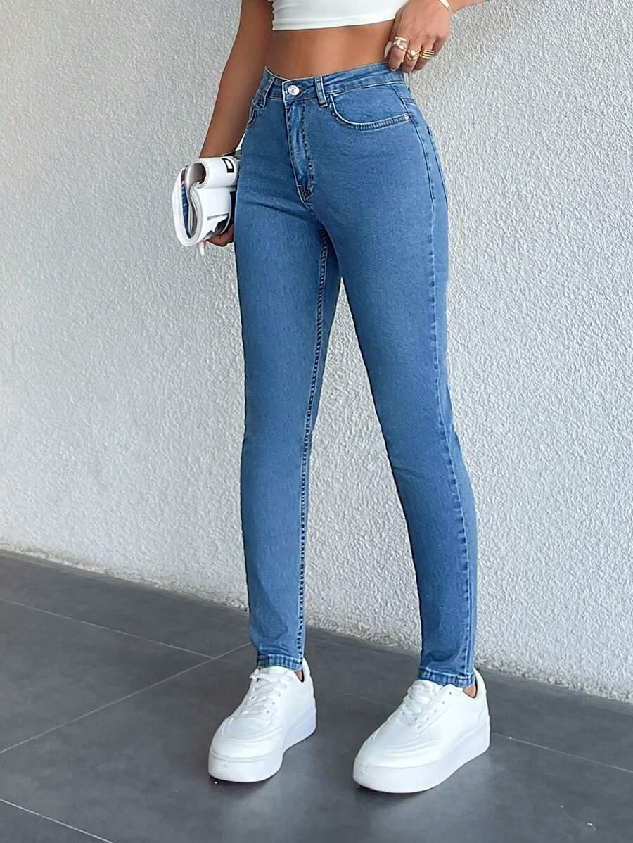 NIEBIESKIE SPODNIE JEANS KIESZENIE