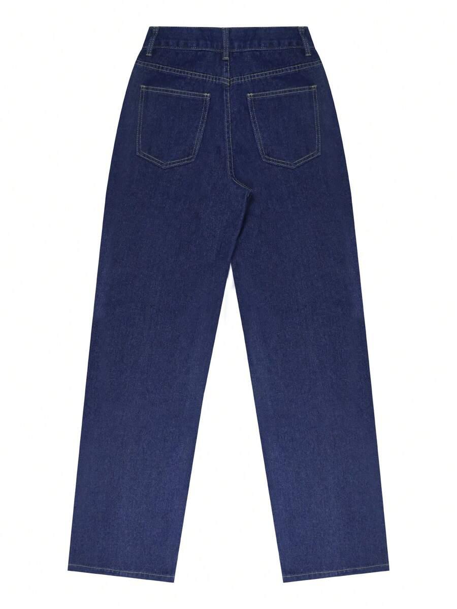 GRANATOWE SPODNIE JEANS