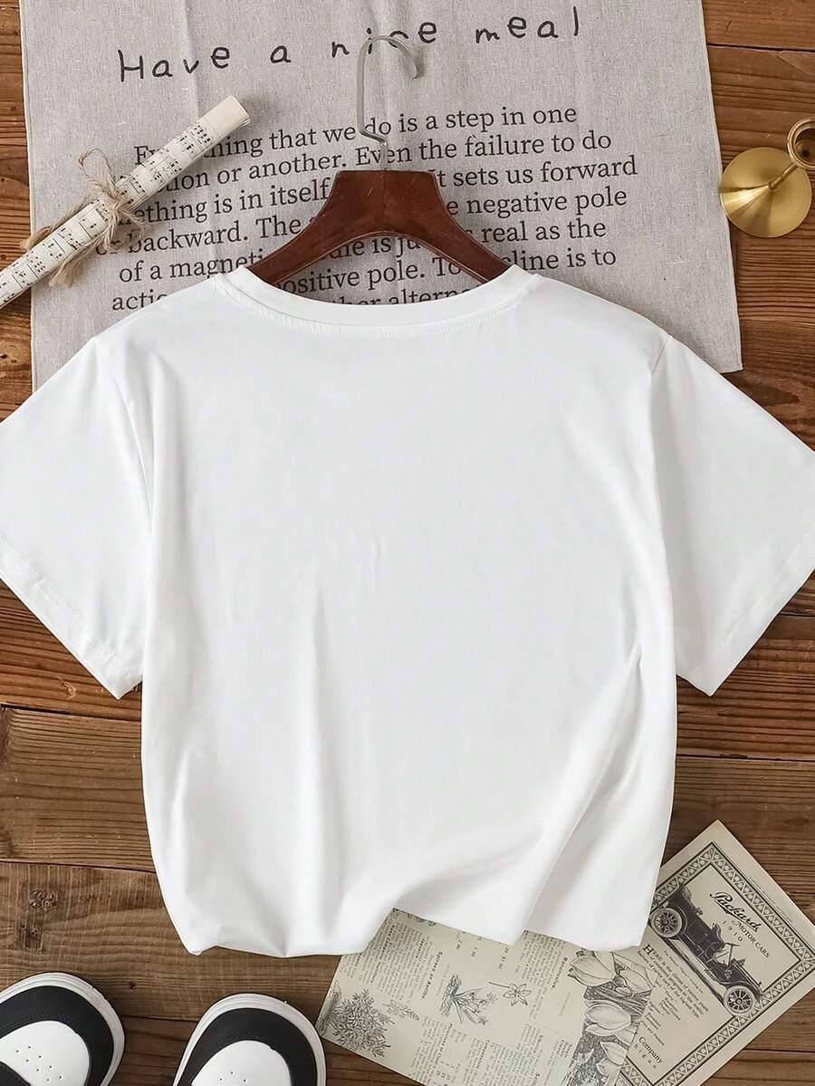 BIAŁY T-SHIRT NADRUK CYTRYNA