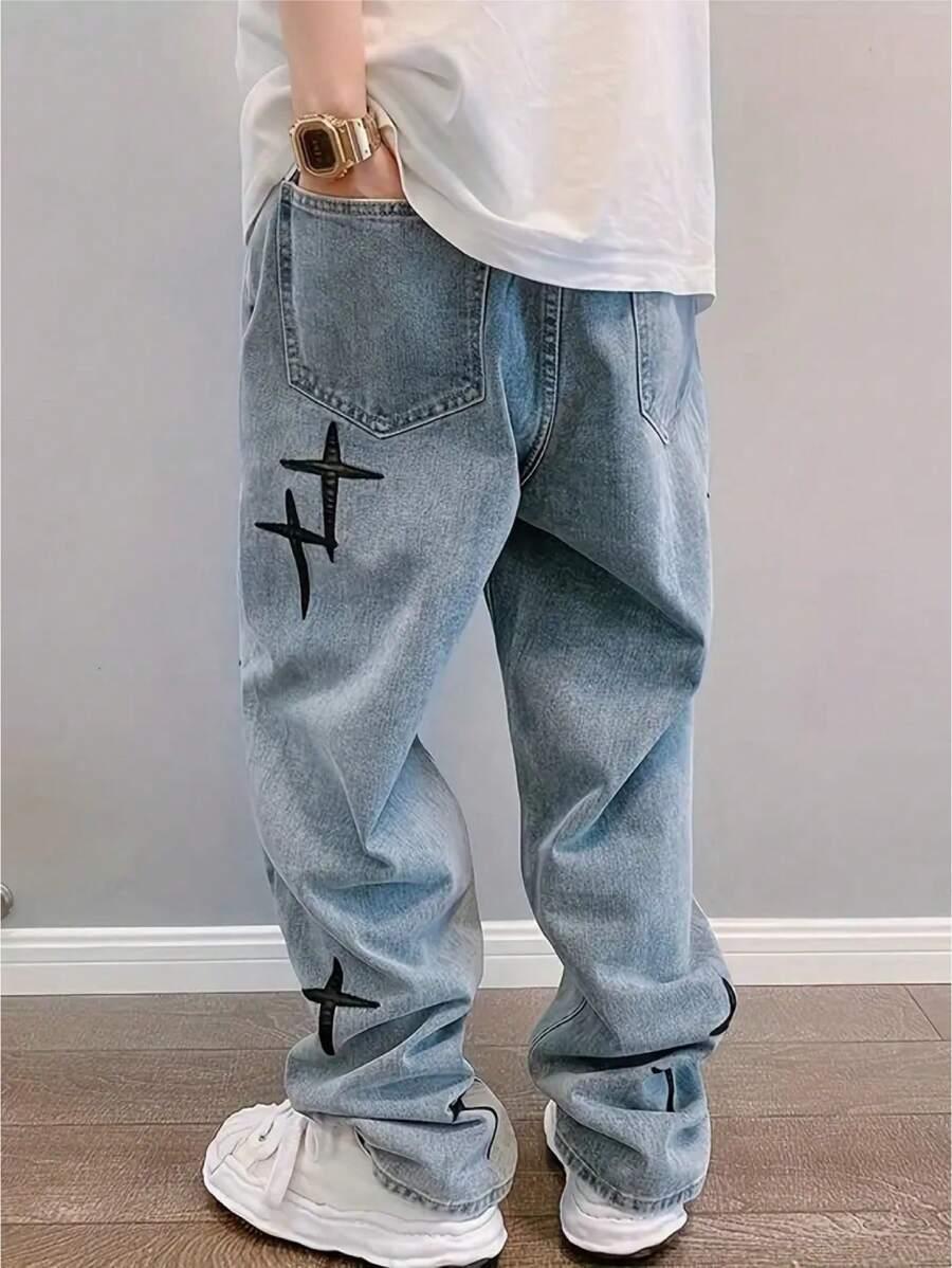 NIEBIESKIE SPODNIE JEANS
