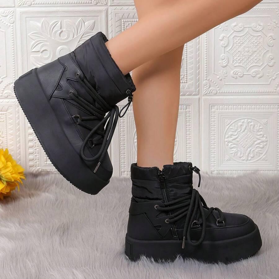 CZARNE BUTY ŚNIEGOWCE