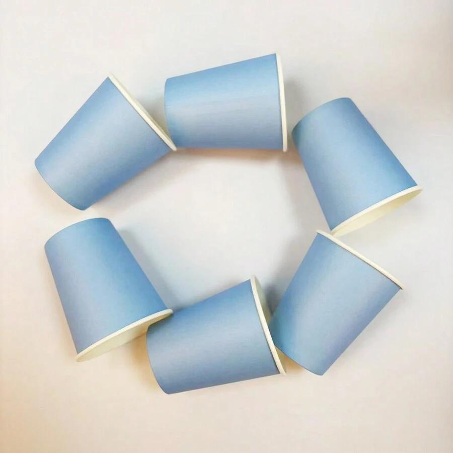 niebieskie papierowe kubki 10 pack 