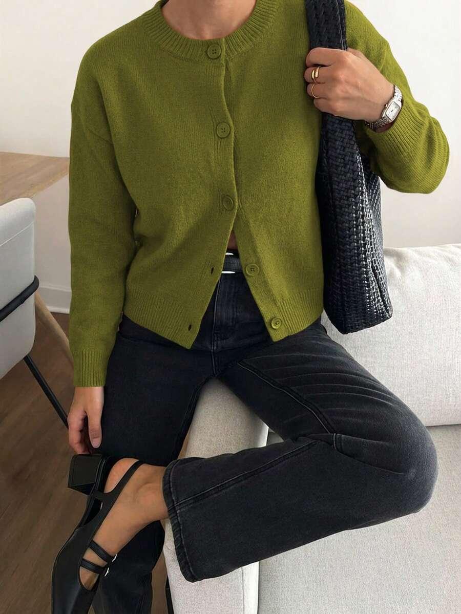 zielony rozpinany sweter