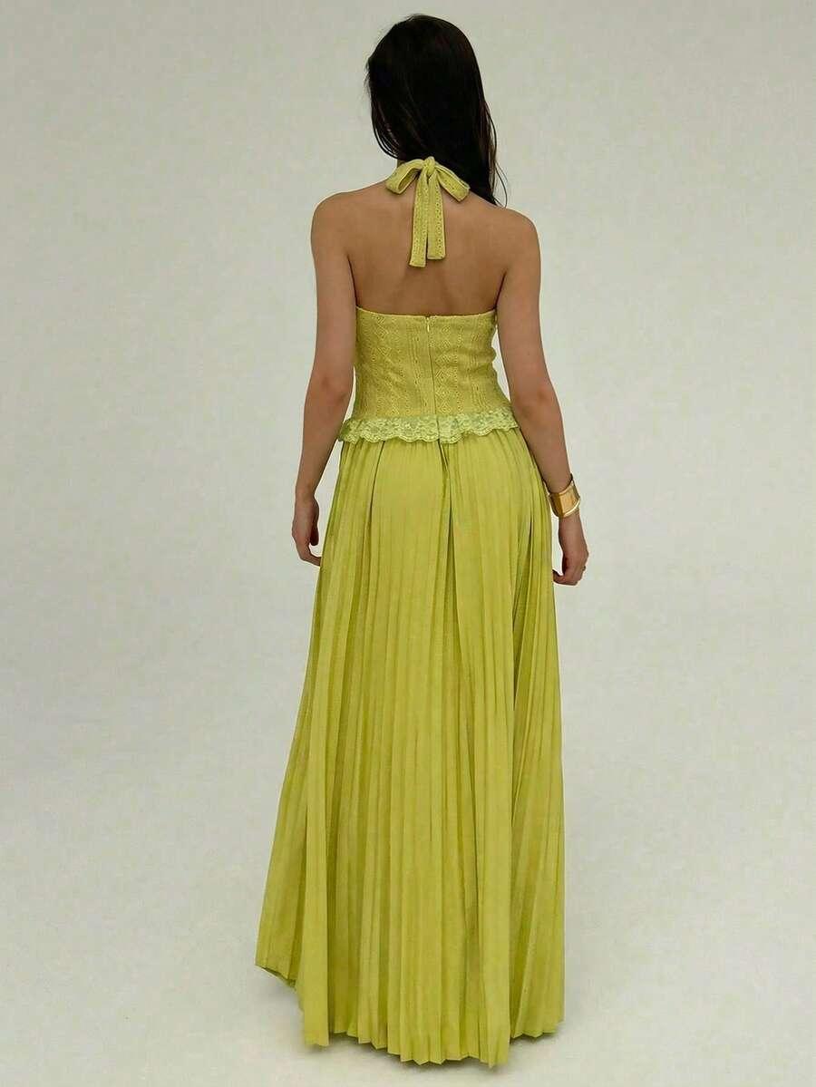zielona sukienka maxi