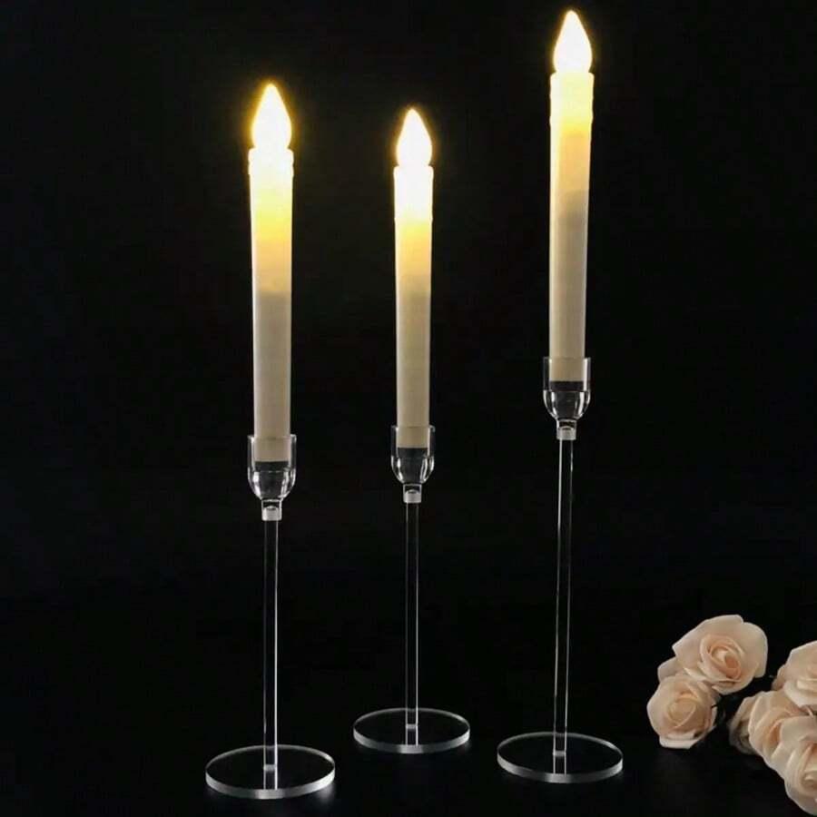 BEZBARWNY ŚWIECZNIK 3-PACK