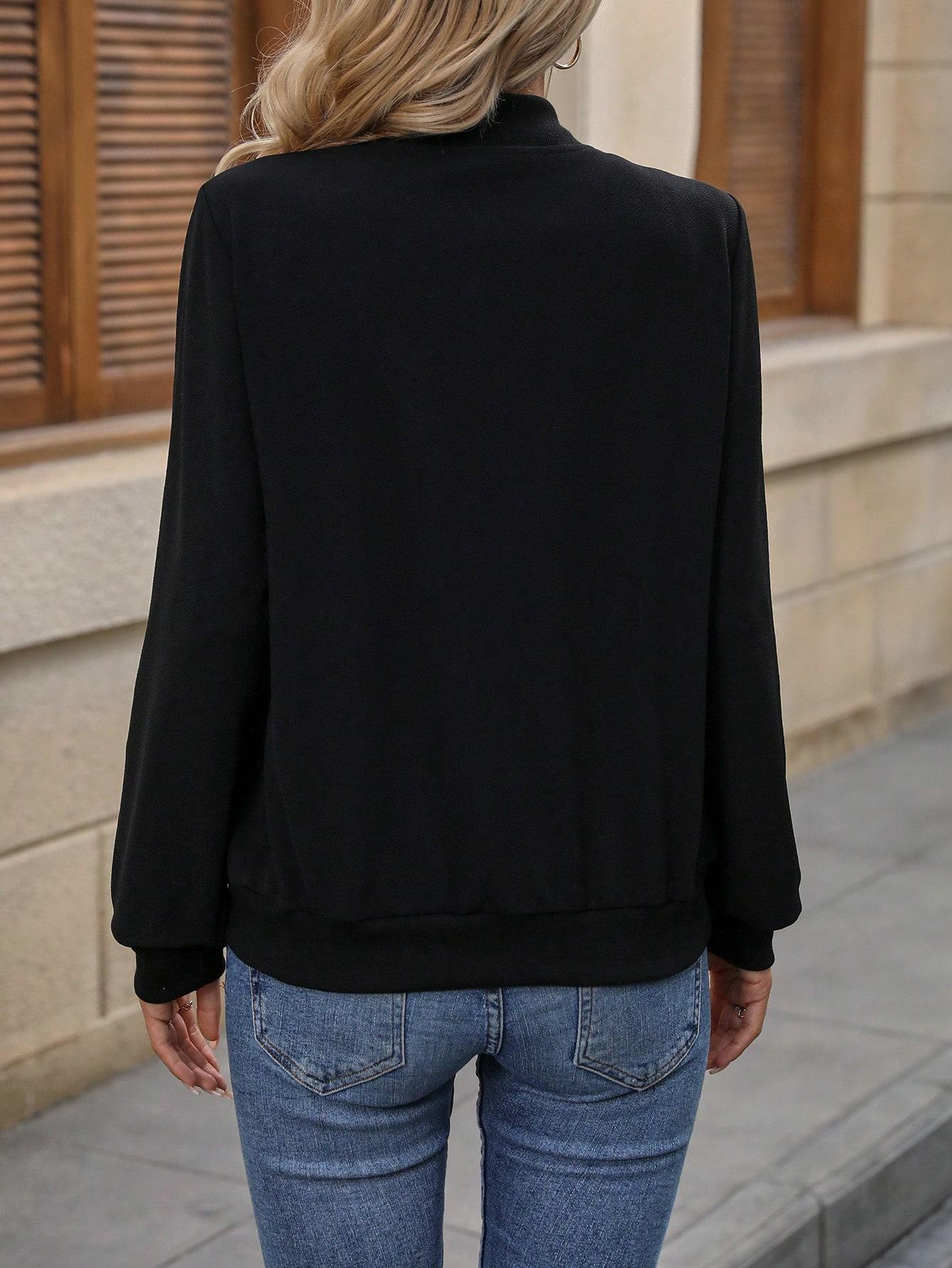CZARNA BLUZA ZAMEK