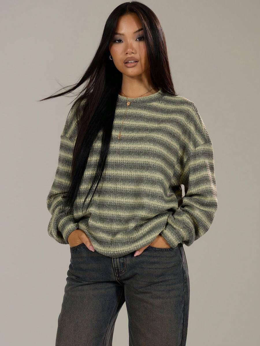 SWETER PASKI KONTRAST TEKSTURA