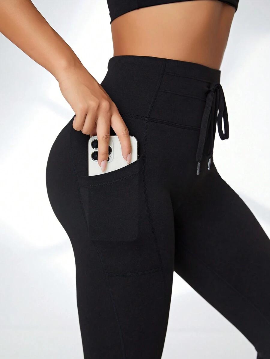 CZARNE LEGGINSY KIESZENIE