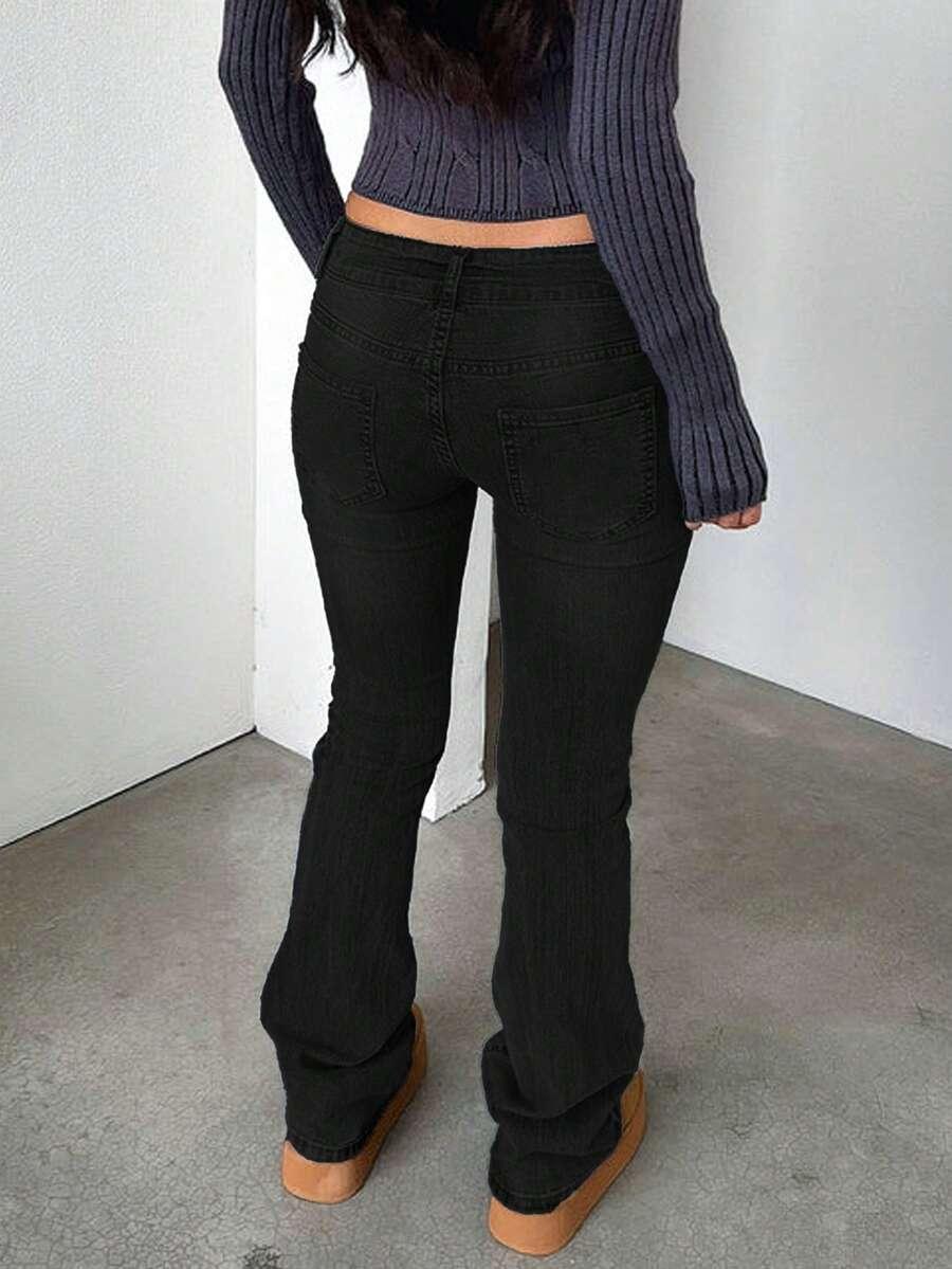 czarne spodnie jeans 