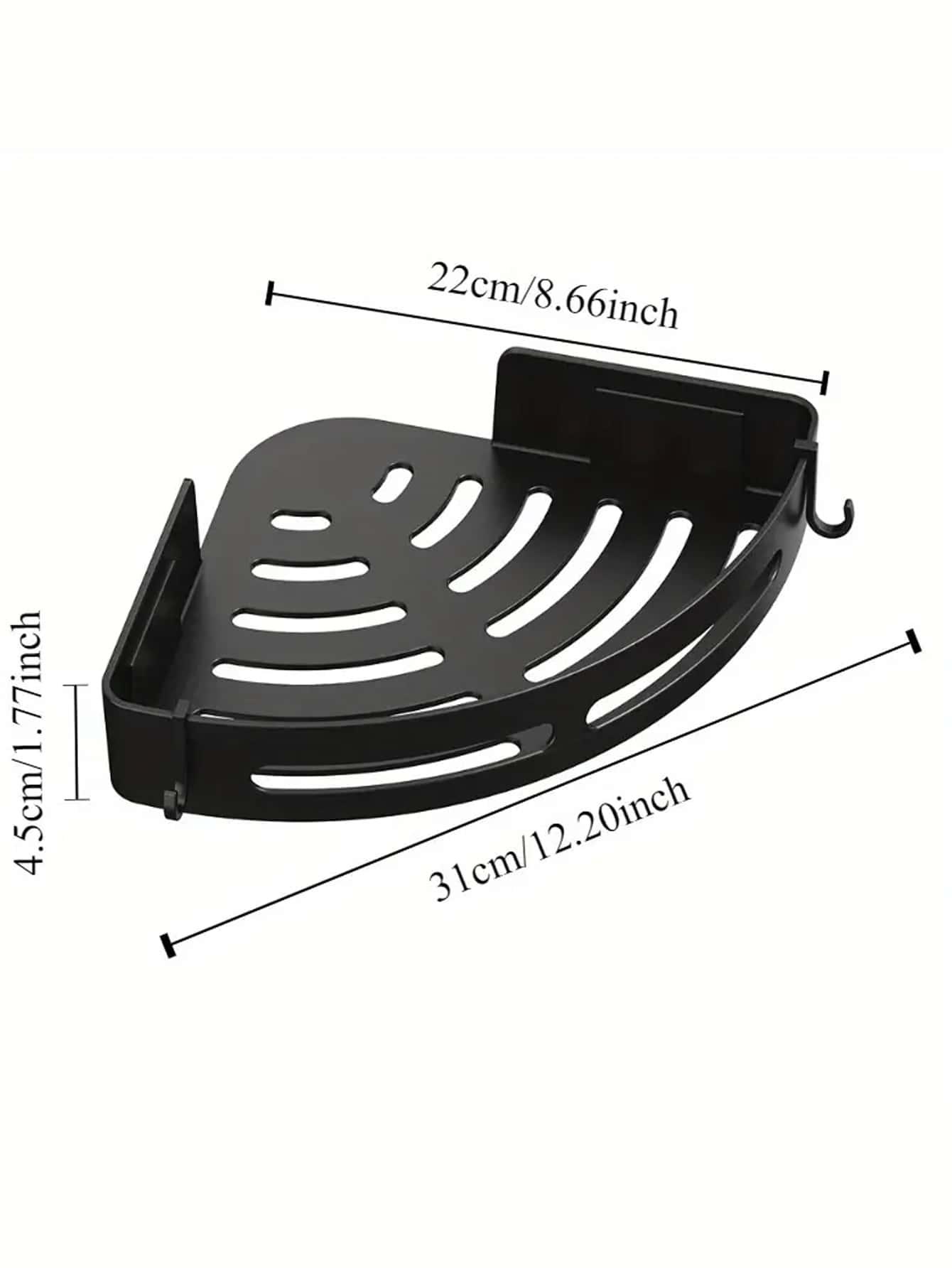 czarna półka łazienkowa 3-pack