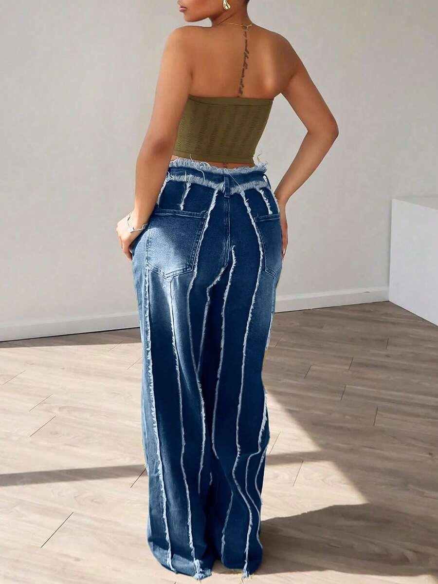 SPODNIE JEANS WYSOKI STAN