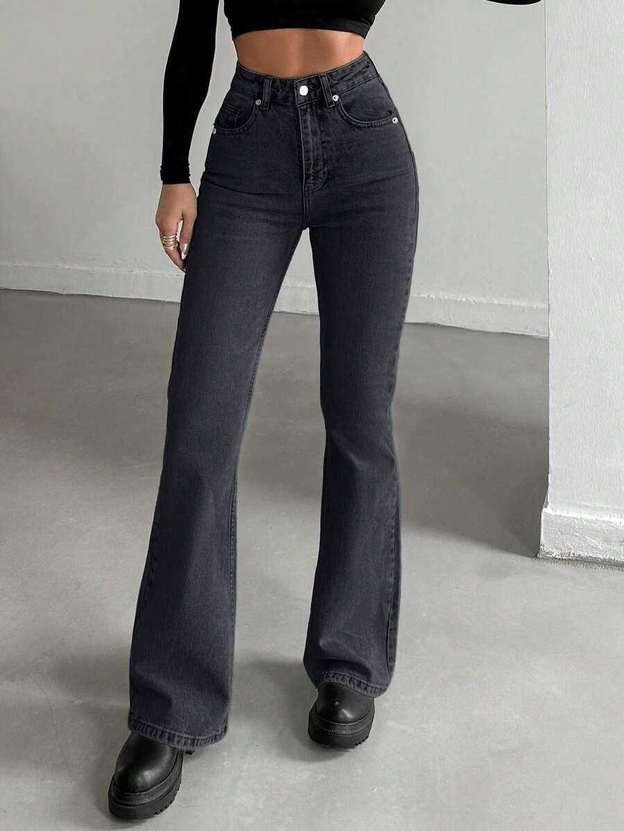 CZARNE SPODNIE JEANS