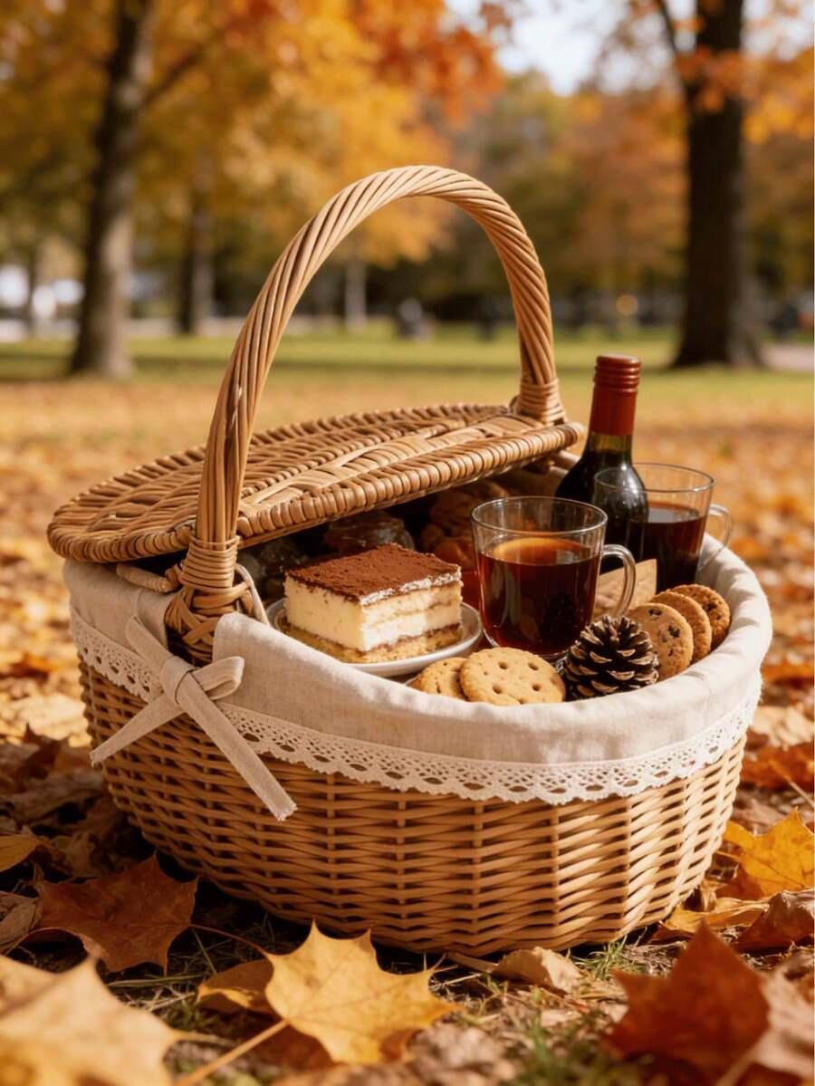 pleciony kosz piknikowy