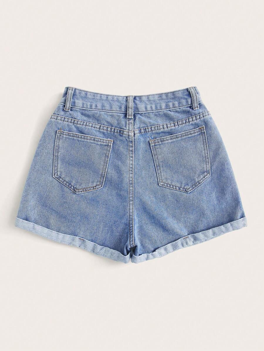 NIEBIESKIE KRÓTKIE SPODENKI JEANS