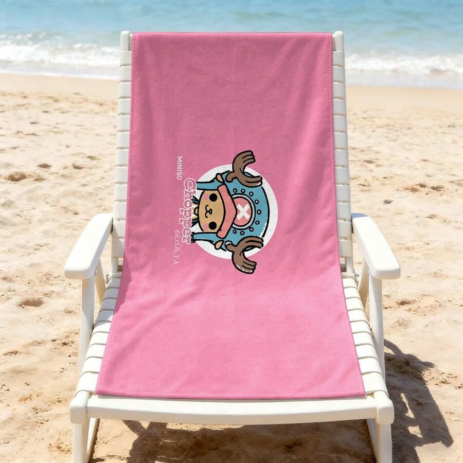 różowy ręcznik plażowy
