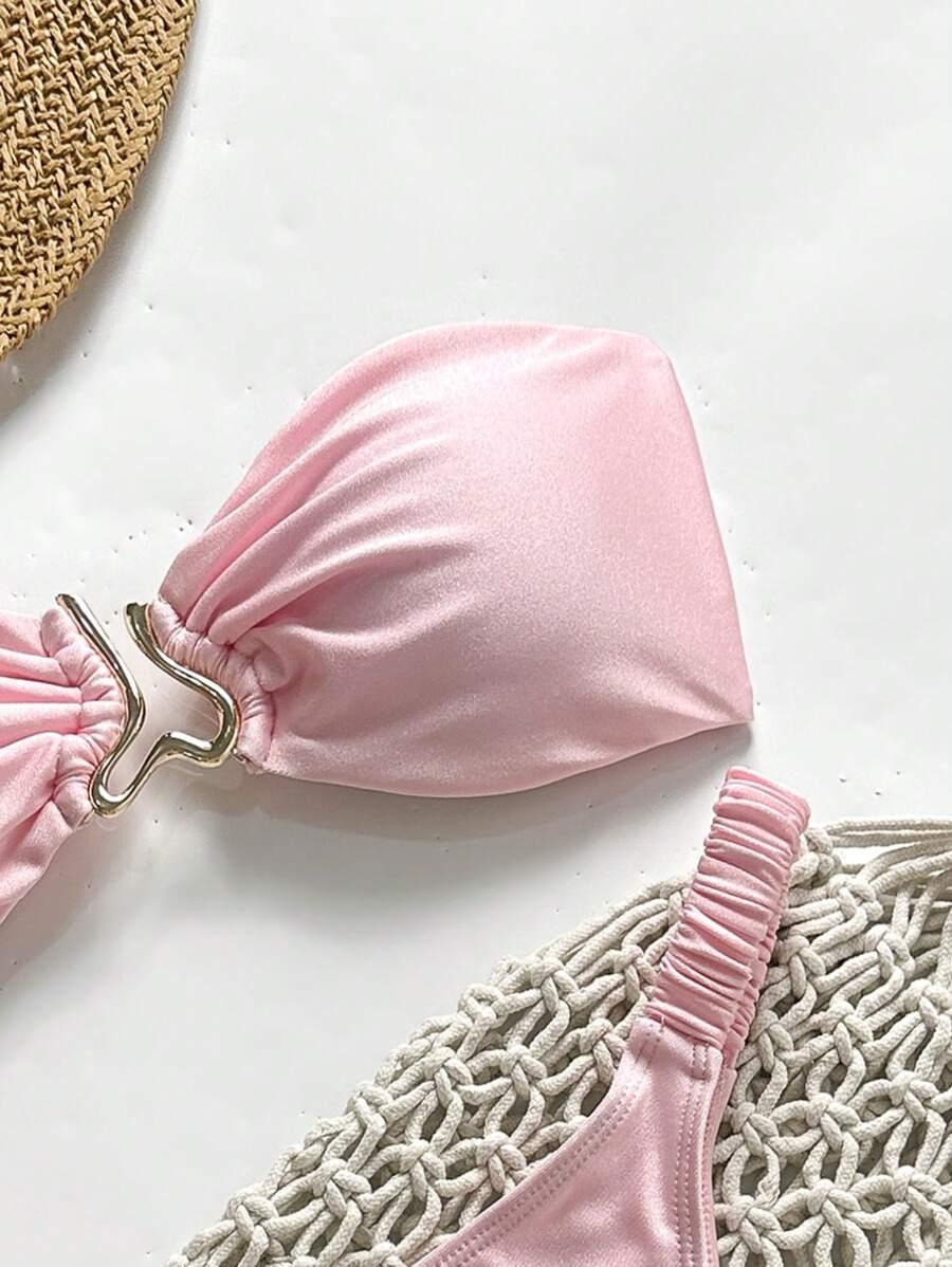 RÓŻOWY KOMPLET BIKINI