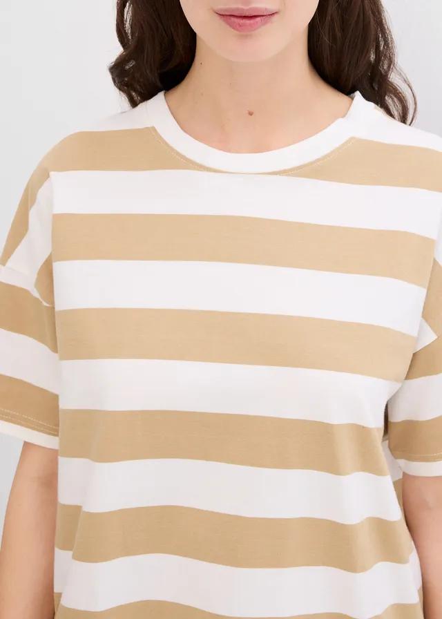 T-SHIRT DAMSKI W PASKI 