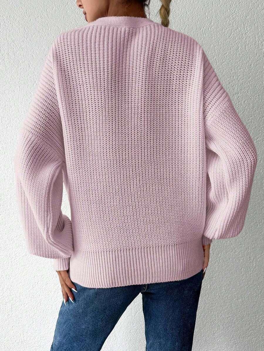 RÓŻOWY SWETER WIĄZANIE