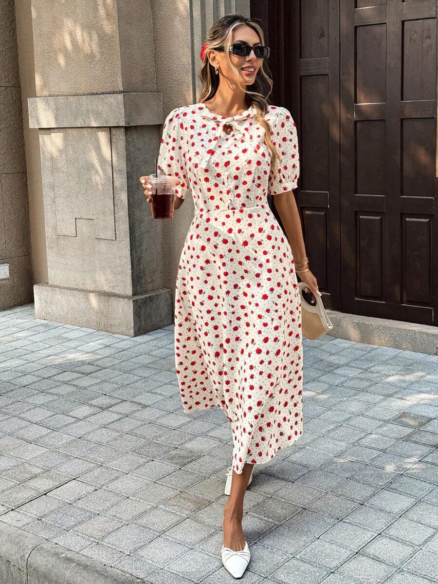 MAXI SUKIENKA PRINT KWIATY