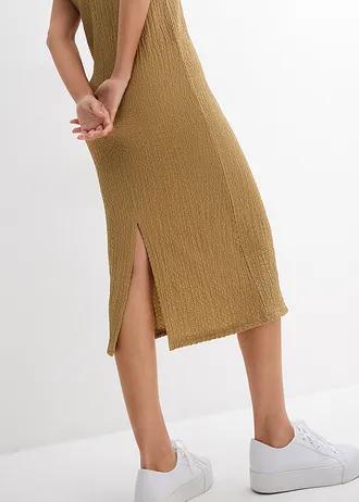 KLASYCZNA PLUS SIZE OŁÓWKOWA SUKIENKA Z OKRĄGŁYM DEKOLTEM 