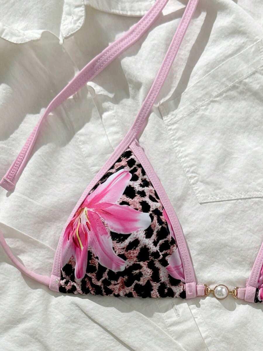 DWUCZĘŚCIOWY STRÓJ KĄPIELOWY ANIMAL PRINT