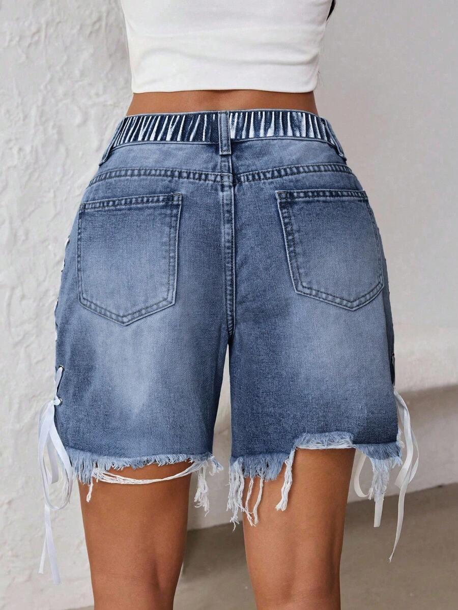 NIEBIESKIE SPODENKI JEANS