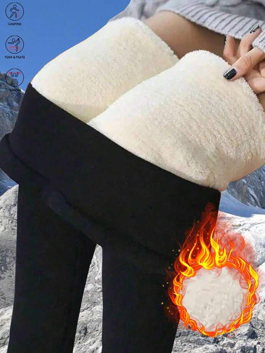 CZARNE OCIEPLANE Legginsy