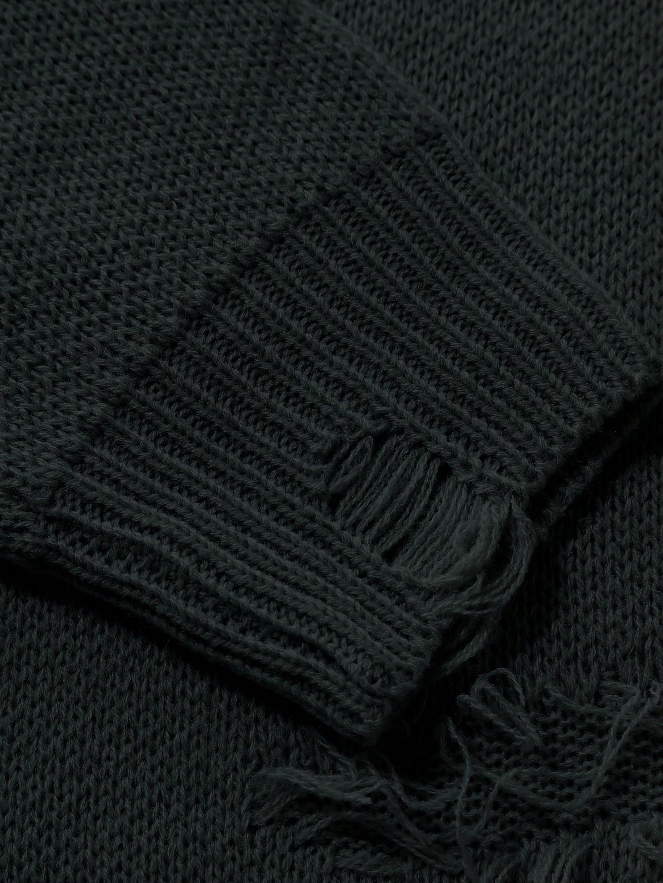 czarny sweter przetarcia