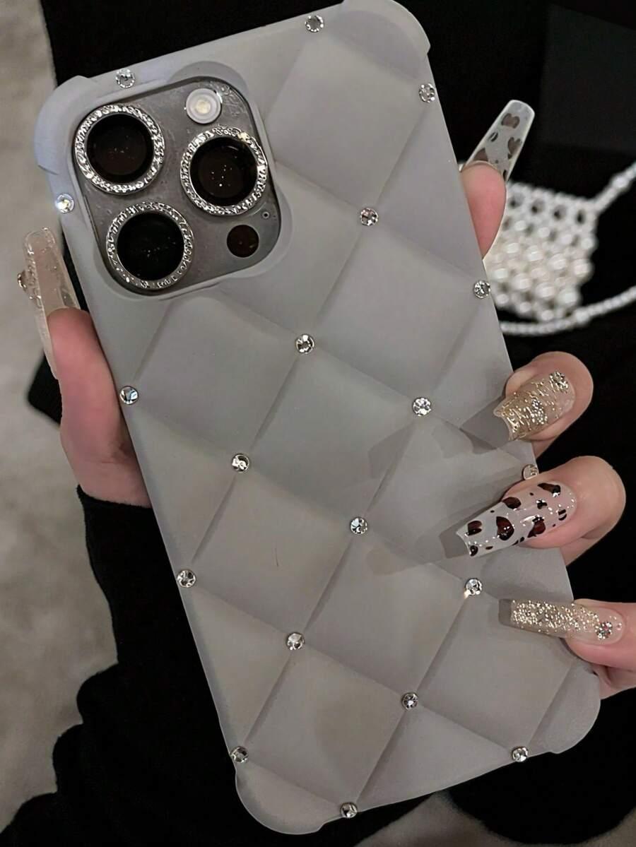 pikowane etui na telefon połysk iphone 16 pro max