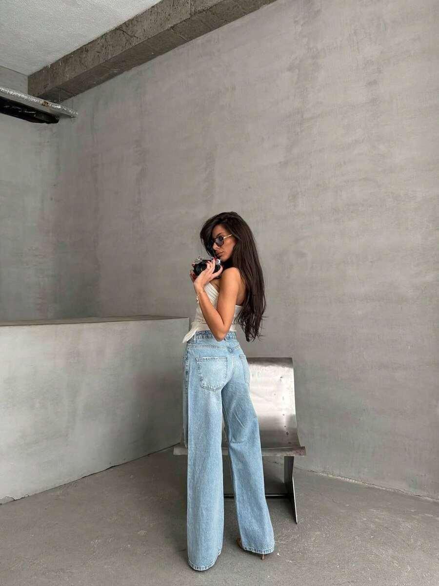 NIEBIESKIE SPODNIE JEANS PRZETARCIA