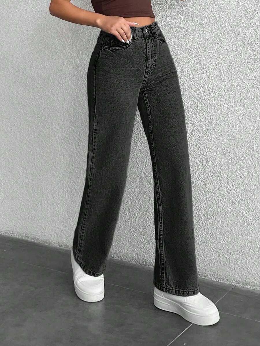 CZARNE SPODNIE JEANS