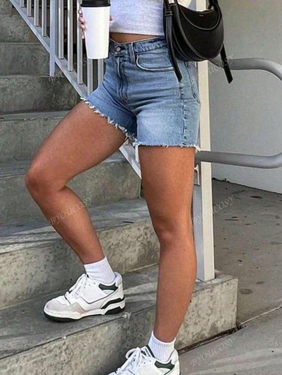 niebieskie SPODENKI JEANS