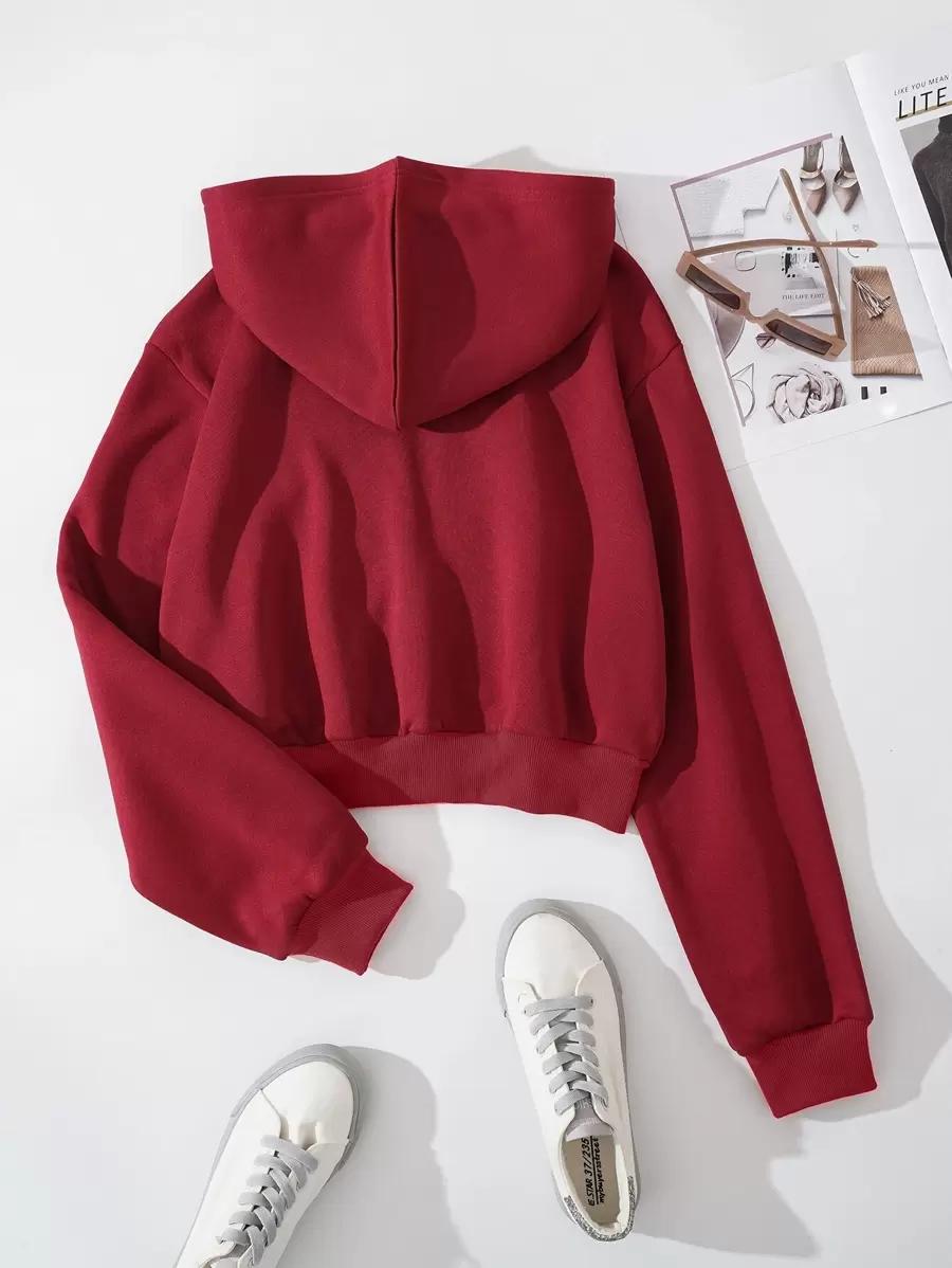 CZERWONA BLUZA Z KAPTUREM
