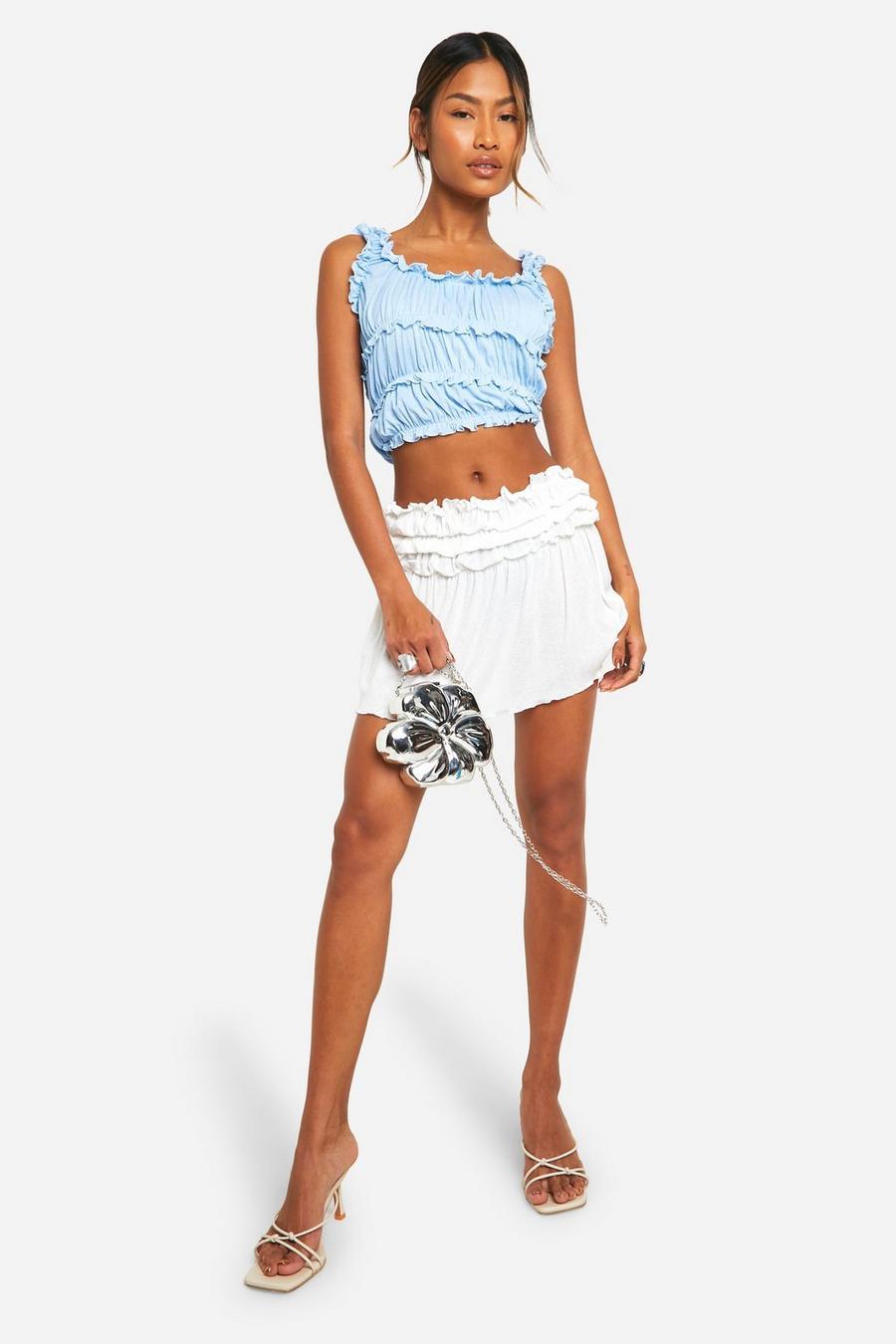 CROP TOP Z MARSZCZENIEM