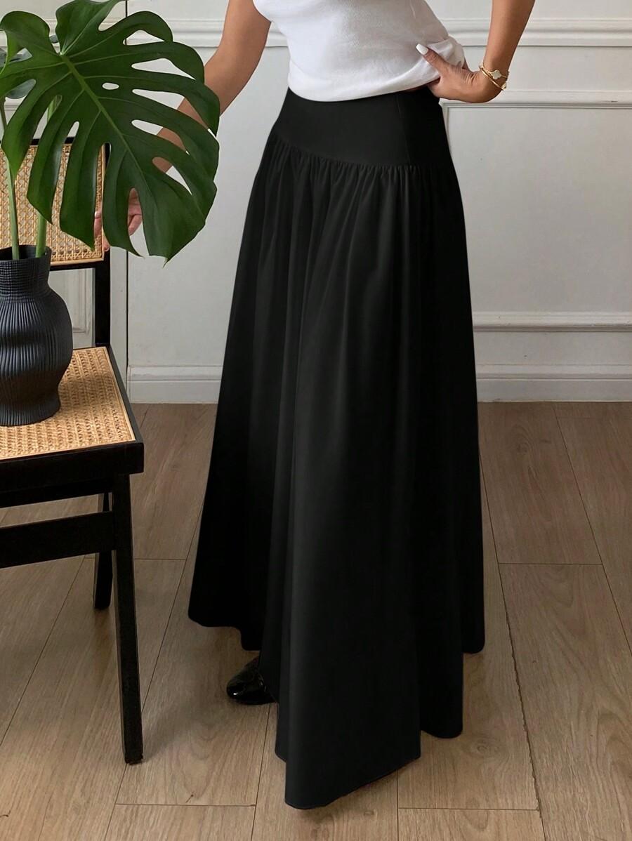 czarna maxi spódnica