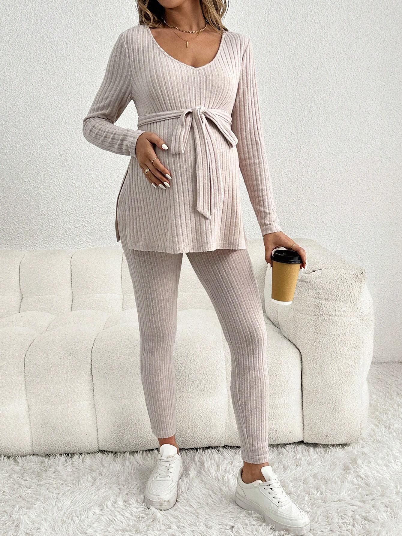 komplet sweter spodnie