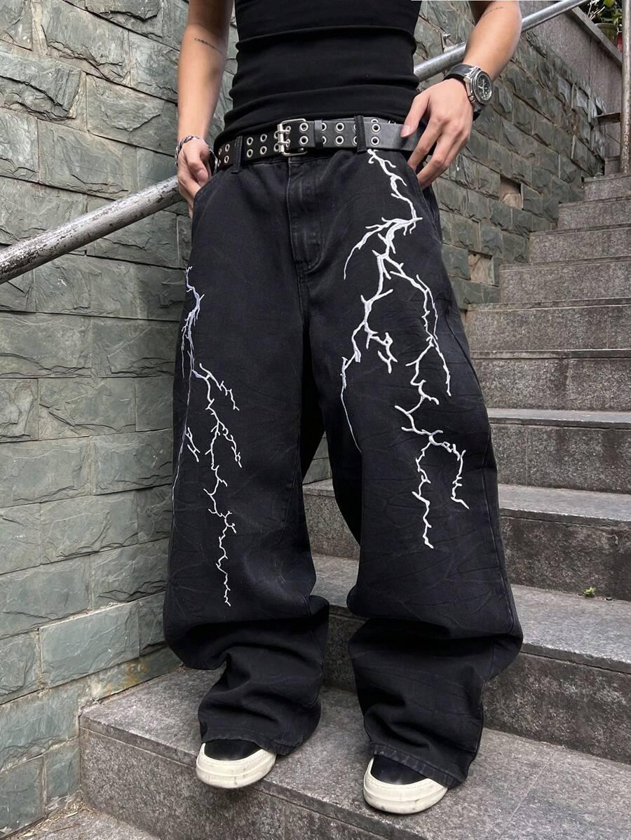 CZARNE SPODNIE JEANS