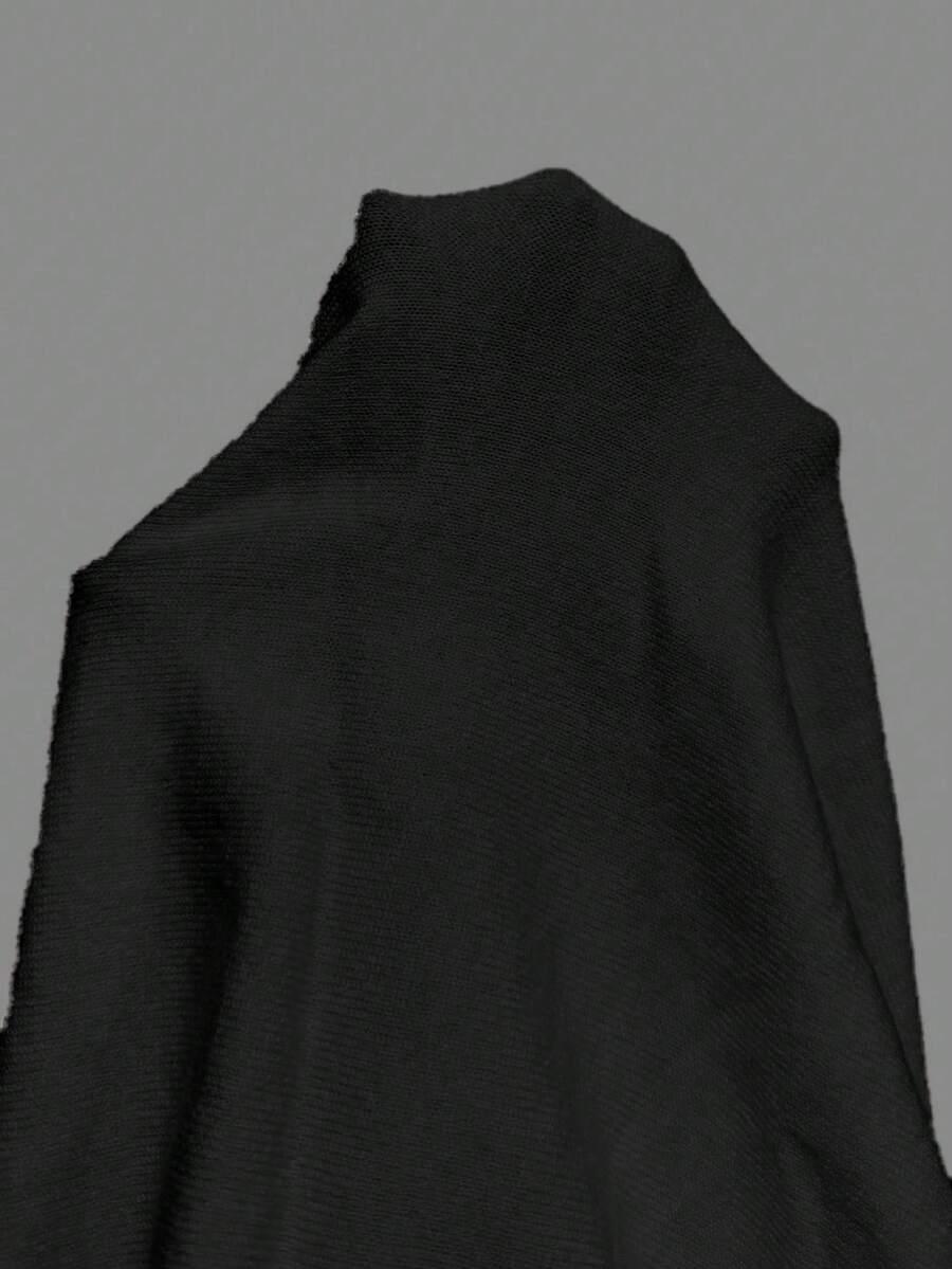 czarny sweter asymetria