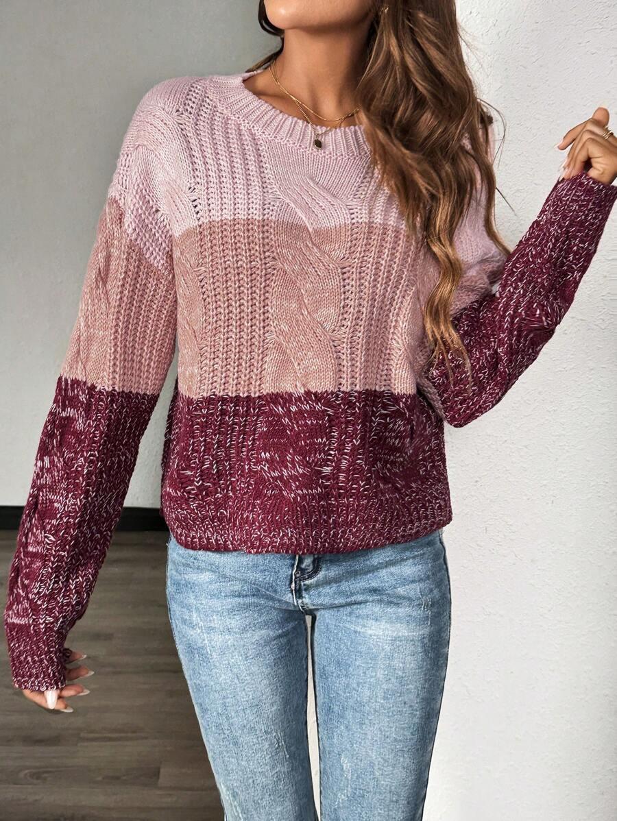 SWETER DAMSKI OKRĄGŁY DEKOLT 