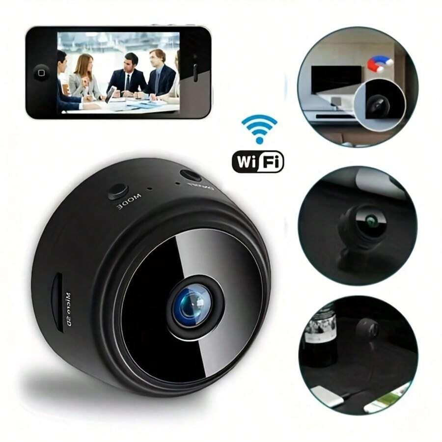 czarna mini kamera wifi