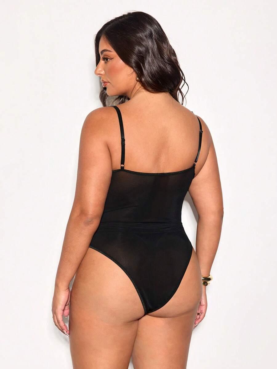 CZARNE KORONKOWE BODY