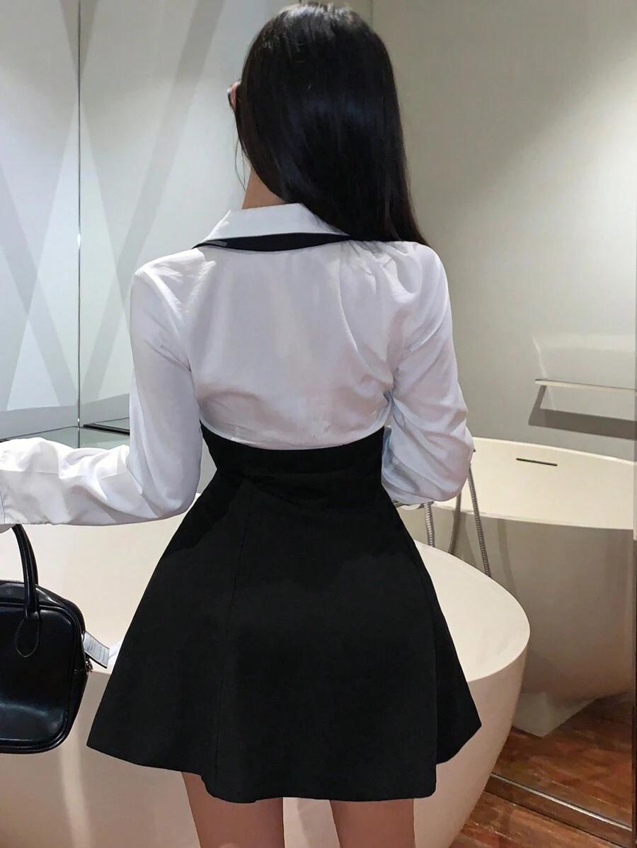 CZARNA MINI SUKIENKA
