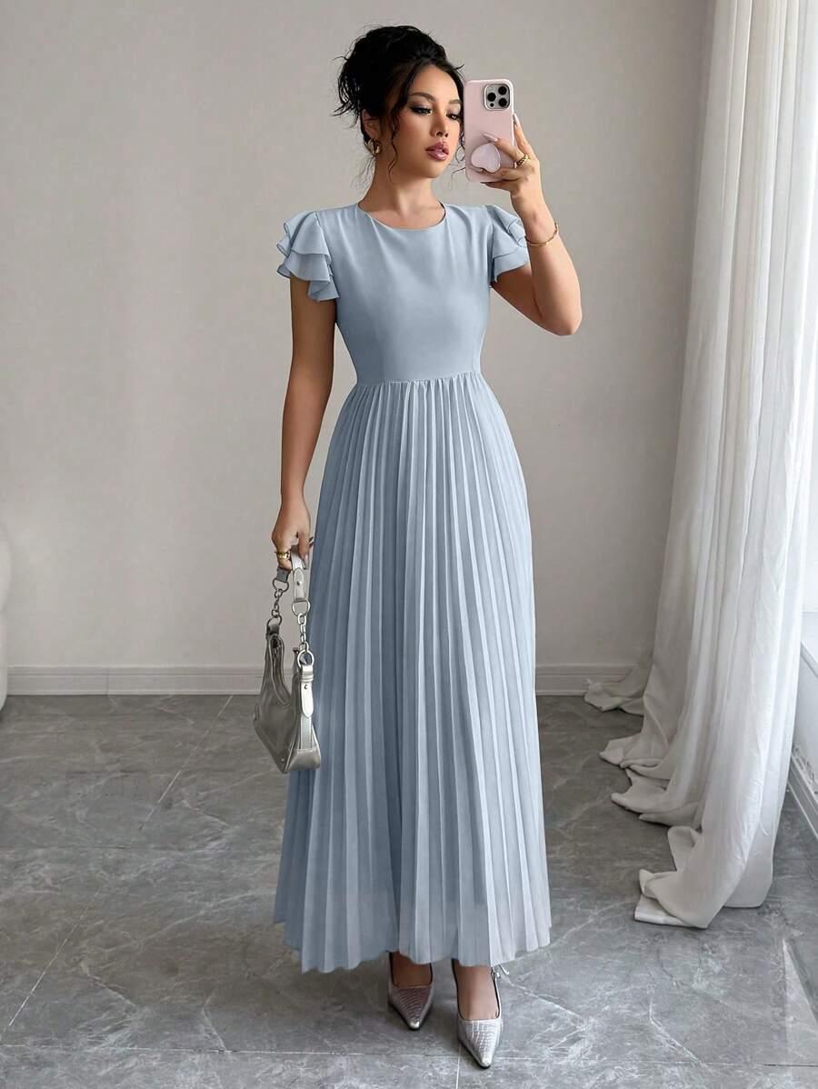 niebieska maxi sukienka