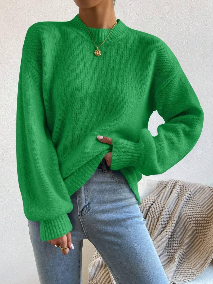 zielony dzianinowy sweter 