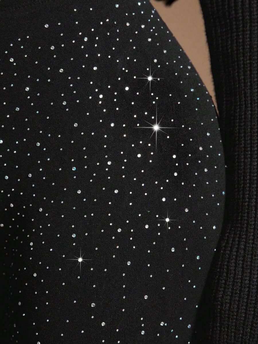 czarne legginsy zdobienie
