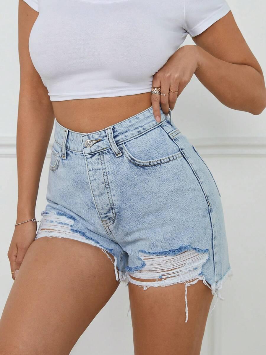 SPODENKI JEANS WYSOKI STAN